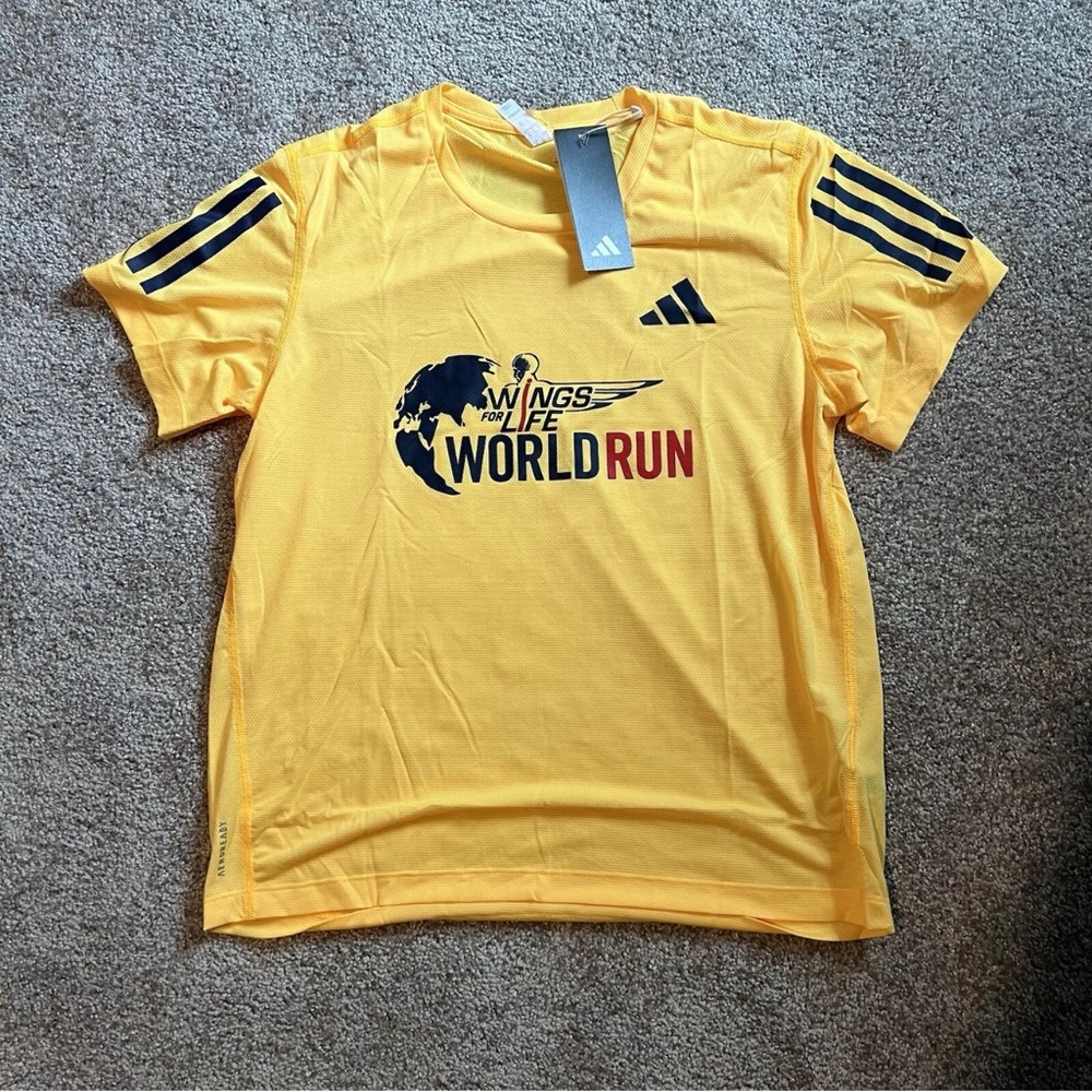 Womens Adidas Wings For Life World Run Shirt Orange JI7631